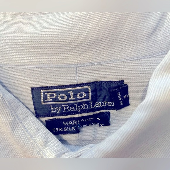 Blue polo by Ralph Lauren button up - Picture 2 of 3
